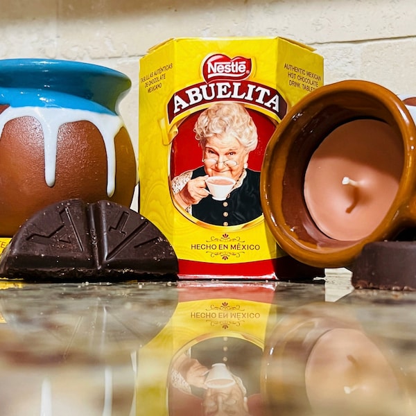 Chocolade Abuelita ~ 100% sojakaars ~ handgemaakte, langdurige geur ~ met de hand gegoten natuurlijke kaars ~ Mexicaans geïnspireerd