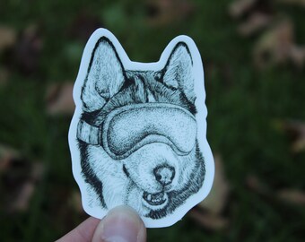 Husky 2x3 Sticker