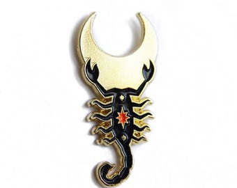 Scorpion Moon Rising Enamel Pin
