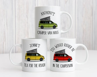 Personalised Name Campervan Mug - Campervan Mug - Campervan Gift - Personalised Gift - Name Mug - Personalised Mug