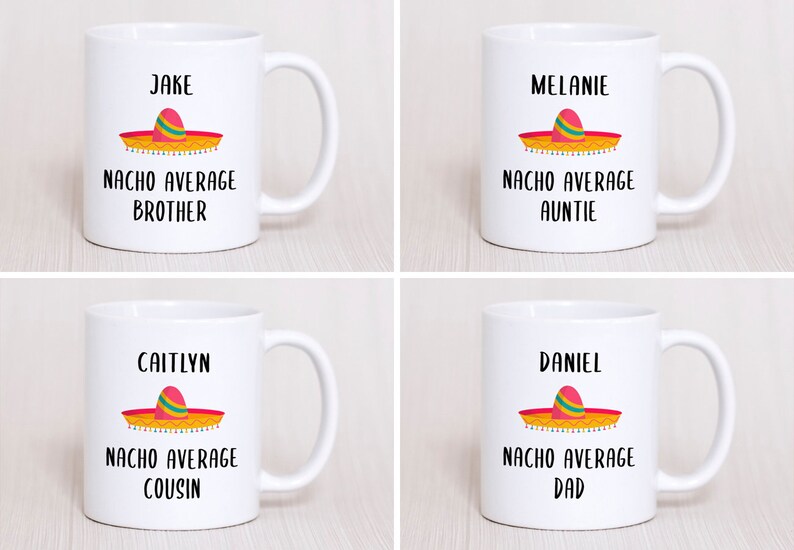 Personalised Nacho Average Husband Mug