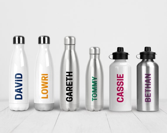 Personalised Name Water Bottle - Potel Ddŵr Enw - Personalised Water Bottle - Name Water Bottle - Name Gift - Personalised Gift - Cymraeg