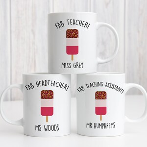 Fab Teacher Personalised Mug - Fab Teacher - Teacher Gift - Teacher Thank You Gift - Best Teacher - Best Teacher Mug - Personalised Gift