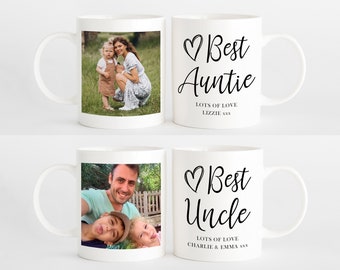 Personalised Best Uncle or Auntie Mug - Uncle Mug - Best Uncle Gift - Auntie Mug - Best Auntie Gift - Personalised Gift - Photo Gift