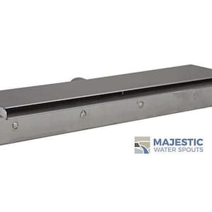 Sutton 18&quot; Smooth Water Waterfall Spillway Scupper Spout for Pools, Fountains, Water Features, Etc - Stainless Steel