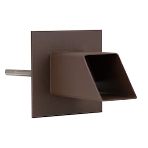 Gallant-masker met wateruitloop, 2 inch, roestbruin met textuur