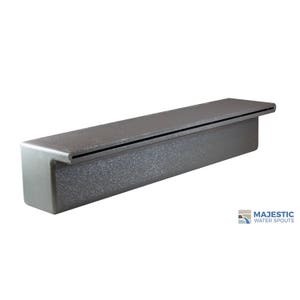 Tomaso 18&quot; Smooth Water Fountain Spillway Scupper for Pools, Fountain, Water Features, Etc - Gray ABS Plastic