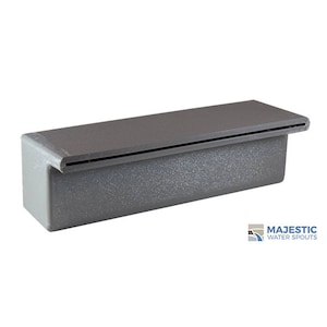 Tomaso 12&quot; Smooth Water Fountain Spillway Scupper Spout for Pools, Ponds, Water Features, Etc - Gray ABS Plastic