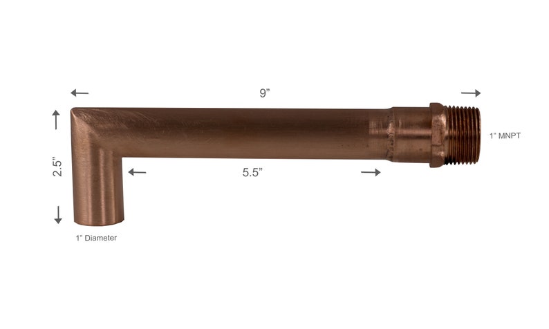 Villeneuve 1 Water Fountain Spout for Pool, Spa & Water Feature Copper image 2