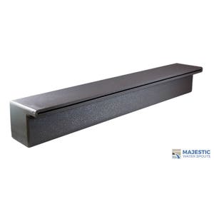 Tomaso 24&quot; Smooth Water Fountain Spillway Scupper Spout for Pools, Fountain, Water Features, Etc - Gray ABS Plastic