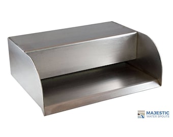 Picard 12" Cascading Water Step Scupper Spillway Spout for Pools, Fountains, Water Features, Etc - Stainless Steel