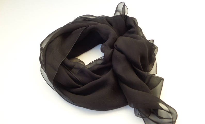 black silk scarf