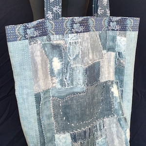 Tote Bag - Light Blue Jeans - Quilted