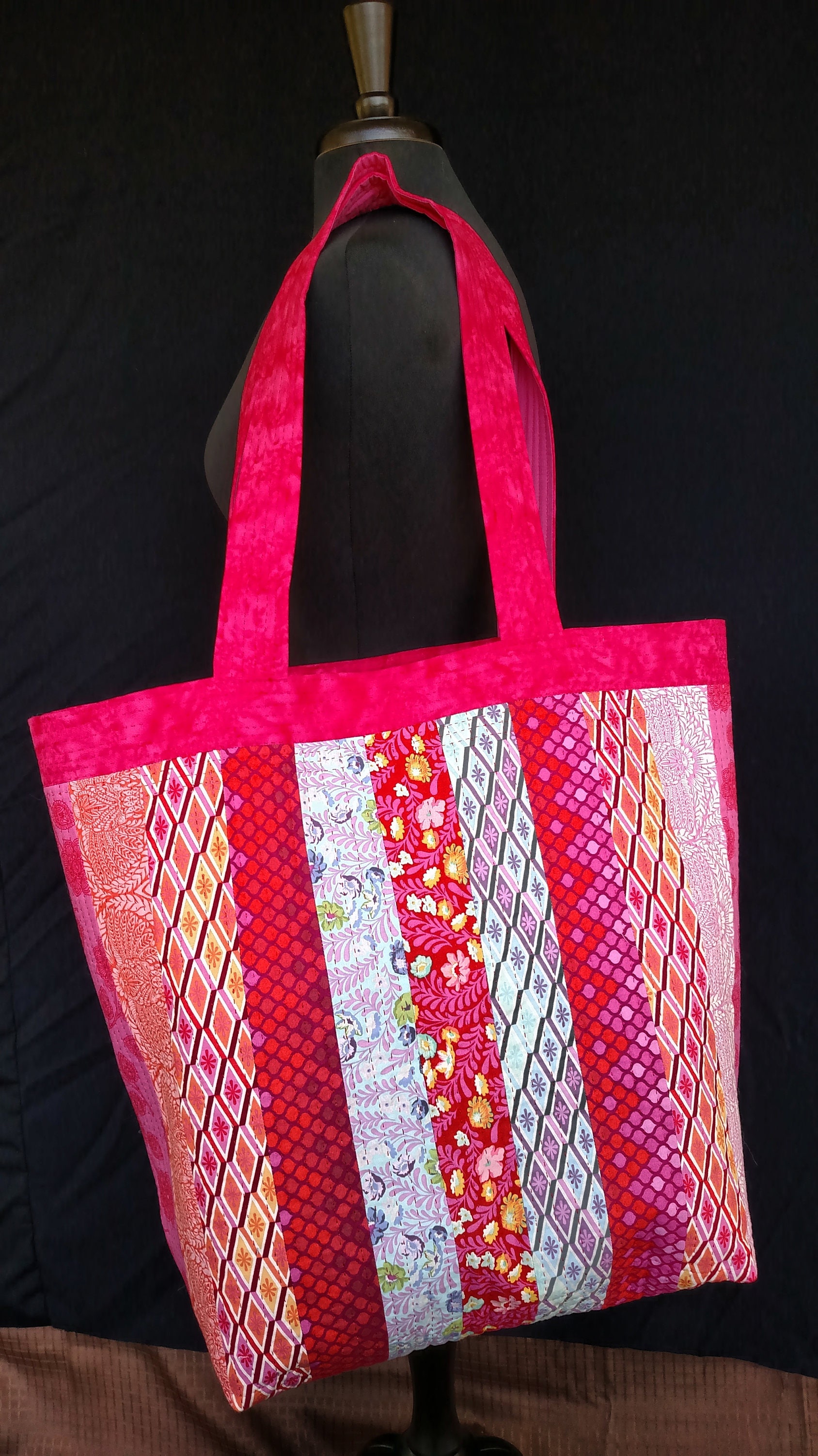 Tote Bag Funky Hot Pink Quilted Tula Pink - Etsy
