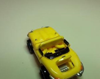 JAGUAR E-TYPE CONVERTIBLE yellow MICRO MACHINES DELUXE Galoob car 