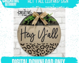 Hallo allemaal | Luipaard | Jachtluipaard | Digitaal snijbestand | SVG snijden | Cricut | Silhouet | Vinyl | Sjabloon