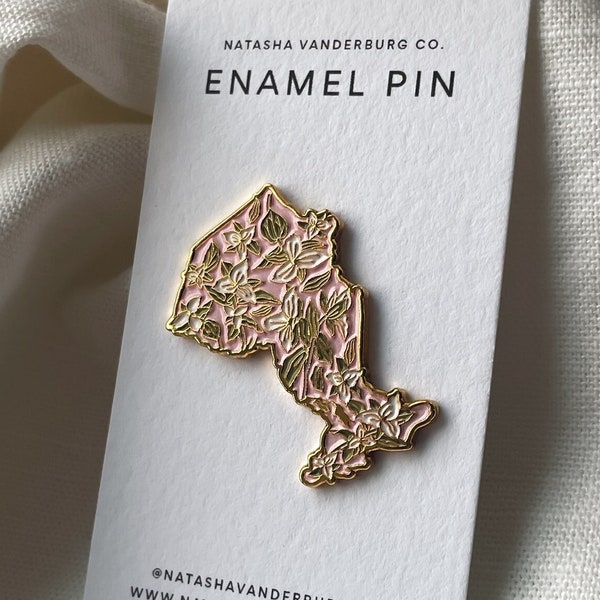 Ontario Provincial Flower Enamel Pin | White Trilliam Gold Pin | Canada | Gift for Florist