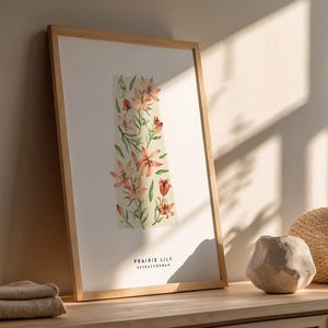 Prairie Lily Art Print | Saskatchewan Province Flower, Canada