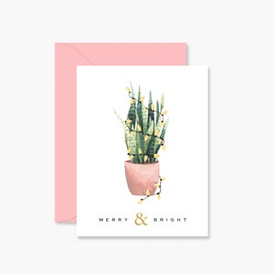 de Noël pour plante millénaire | Carte de voeux vierge pour les fêtes