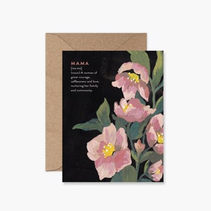 Définition de maman - Carte pour la fête des mères | Carte vierge | Nouvelle maman | Nouveau parent
