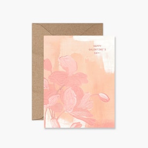 Tarjeta de felicitación abstracta del Día de San Valentín / Tarjeta en blanco / Amor / Amistad / Amigas