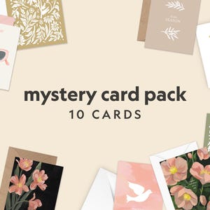 Mystery Card Pack mit 10 Karten | Geburtstagskarte, Liebeskarte, Freundschaftskarte, Dankes-Karte, Hochzeitskarte, Kartensortiment, Blankokarte