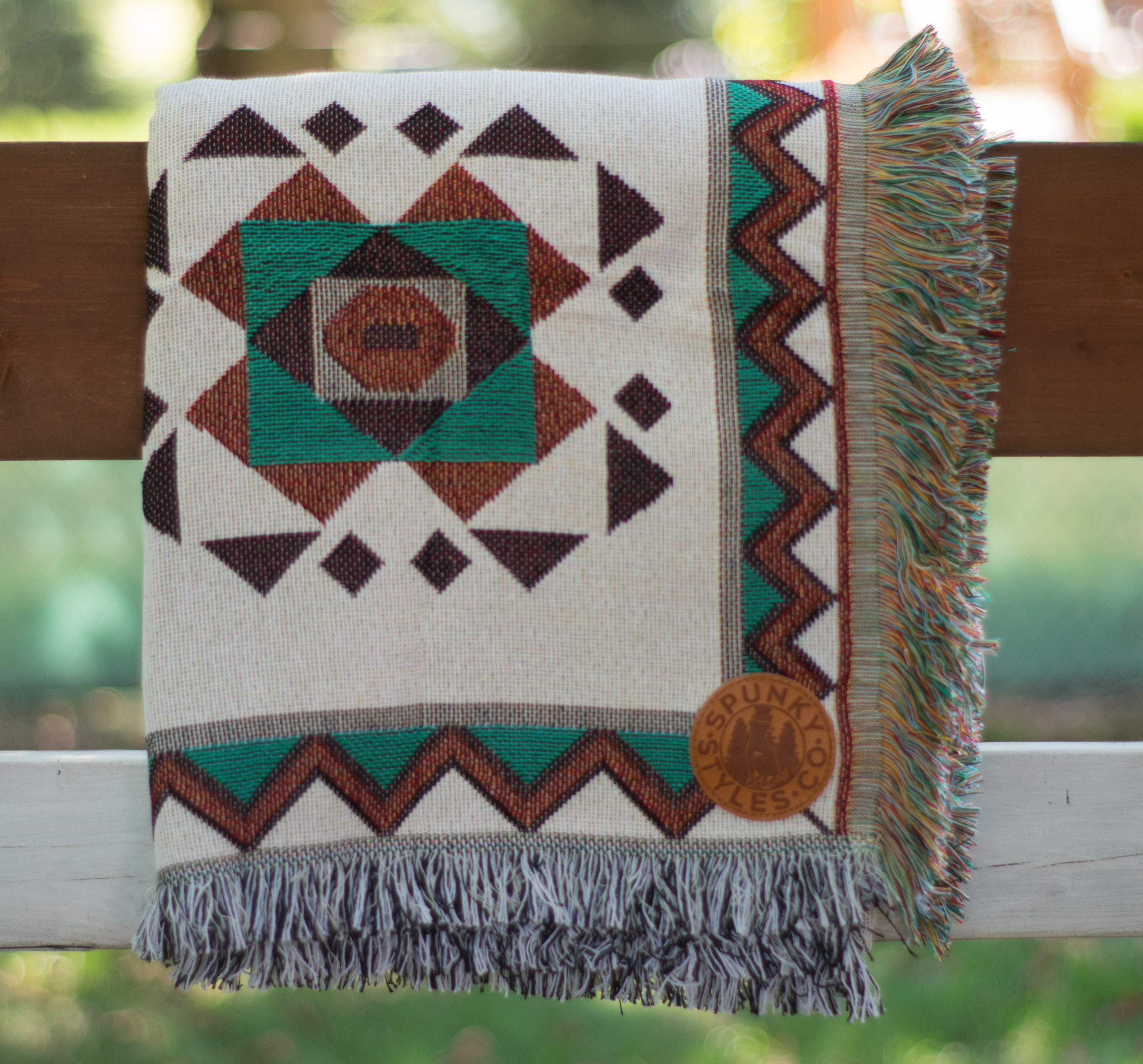 Patagonia Southwest Aztec Blanket Heavy Durable Woven Frayed Tribal Throw Blanket Etsy