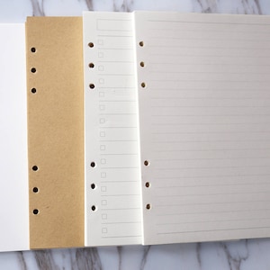 A5 Planner Inserts /blank Inserts /personal size lined Inserts/dot/grid/filofax personal inserts/printed planner inserts, image 1