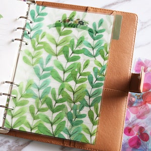 Set of 5 Watercolour Seasons Botanic Gardens Planner dividers/A5 Semi-transparent Plastic  planner dividers/Dashboard/index dividers