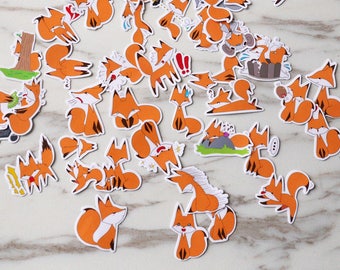 fox Stickers /cute animals  Planner Stickers/ Filofax Stickers/Lap top stickers/Scrapbook Sticker