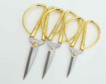 Gold Antique Scissors/Gold Antique Vintage Scissors /embroidery scissors/cute stationery/planner accessories/cute stationery