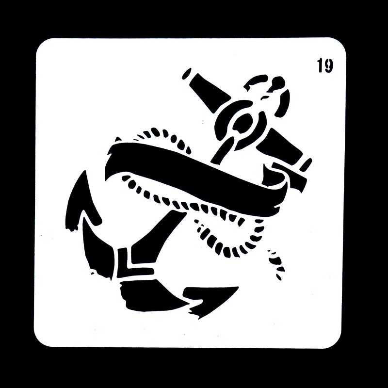 Anchor Stencil - Etsy