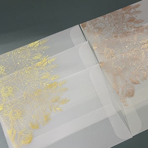 12.5x17.6cm Flower Transparent Envelopes / white clear envelopes/Clear invitation Envelopes / Glassine Envelopes/gift packing