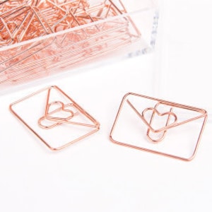 Rose gold  Paperclips ,Envelope  paper clips,happy mail Paperclip,Planner Accessory,Japanese Stationery