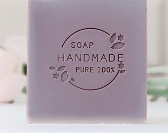 Handmade Acrylic Soap Stamp 100% Olive Transparent Seal For Soap Making  Supply