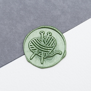 Knitting with heart Wax Seal Stamp/Wax Seal Stampkit /Wedding wax seal stamp/wedding wax seal kit