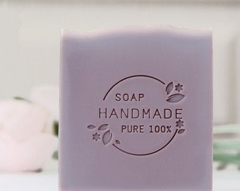 Soap Handmade stamp, pure handmade soap stamp, custom soap stamp, acrylic soap stamp