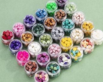 Wax beads jar, 40colors wax beads for sealing wax stamp, 40pcs in a bottle