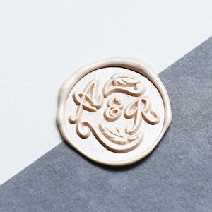 2 initials Monogram Wax Seal Stamp/ Custom tree Wedding seal stamp/Wax Stamp Kit/