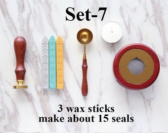 Custom Wax Seal Stamp Kit , Personalized Sealing Wax Stamp, Wedding  wax seal stamp ,wedding invitation gift Set-1