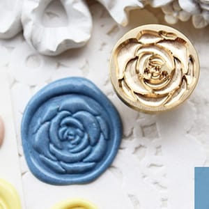 Blooming Rose Wax Seal Stamp/Retro Flower Wax Seal Stamp/ Vintage Wedding wax seal stamp/ Invitation wedding wax seal kit