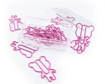 Bear Metal Paperclips, Animals Paperclip,Binder Clips,  Office Supplies,Planner Accessory, Book Paperclip