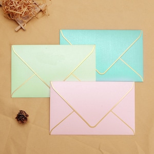 Macarons colors wedding envelopes /Sky blue  envelope for wedding /Light green envelopes for invitation wedding/colorful invitation envelope