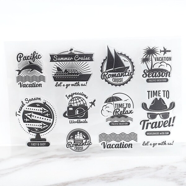 Vocation Clear Rubber Stamp/Time to travel Clear Stamp/Travel season clear stamp