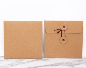 CD Sleeves*White Window Envelopes*5x5 Envelope with flap and Tuck*Set of 10 CD Sleeves*Junk Journal Storing Scrapbook