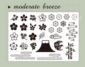 Cherry blossom Clear rubber Stamps/ Mount Fuji clear stamp/Planner Stamps/Stamp Set/Food Stamps/Planning accessory/