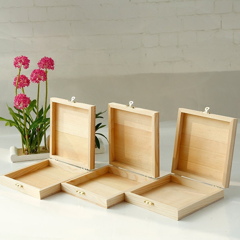 Wooden CD Case Wooden Box Keepsake Box Natural Wood Dvd Etsy UK