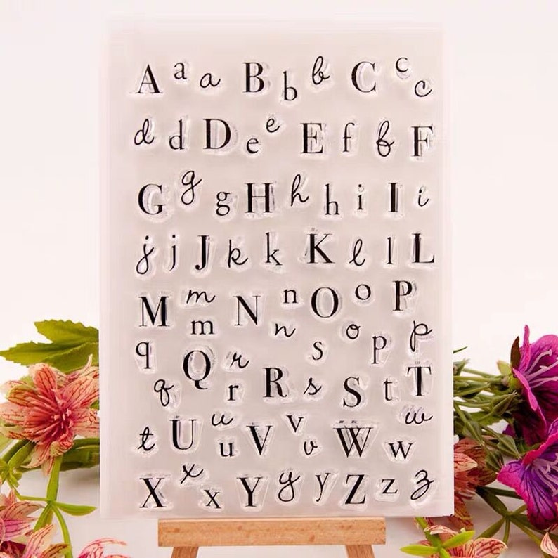 Letters Alphabet Clear Rubber Stamps/capital letter clear Etsy