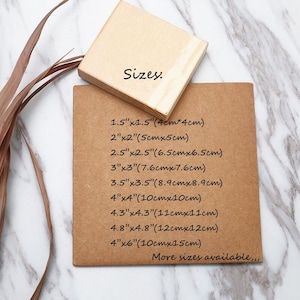 Custom wood Stamp with Your Design and Size / wedding wood Stamp | Wood Mount stamp /large custom design stamp/ bild 4