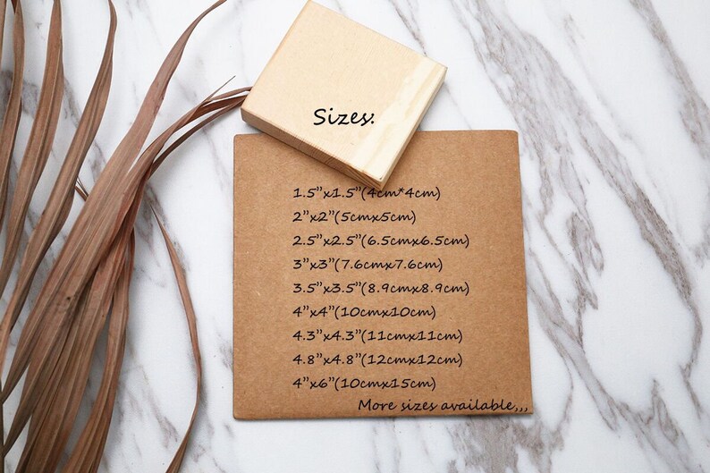 Custom wood Stamp with Your Design and Size / wedding wood Stamp | Wood Mount stamp /large custom design stamp/ bild 4